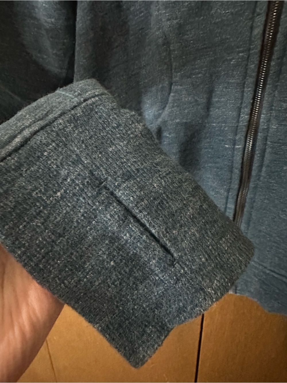 Lululemon Scuba Hoodie III Heathered Denim Alberta Lake Blue Green Hoodie Sz 12 - Picture 5 of 9
